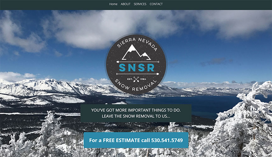 Sierra Nevada Snow Removal - SNSR - website image