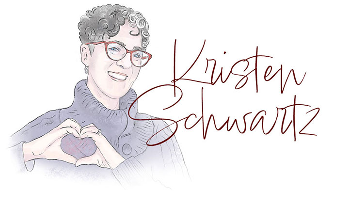 The instructor is shown making heart hands